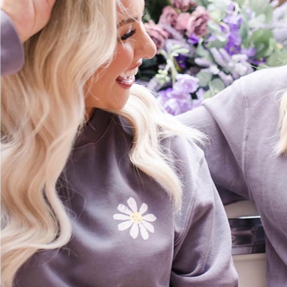 Living Fully Co. Stop & smell the flowers sweatshirt